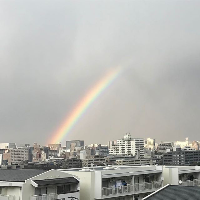 仕事がはかどりません♪ #虹 #rainbow #regenbogen