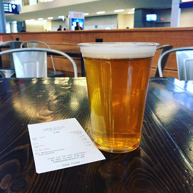 Last minute! Found this beer just in front of my boarding gate. Happy to finish this biz trip with a local IPA.